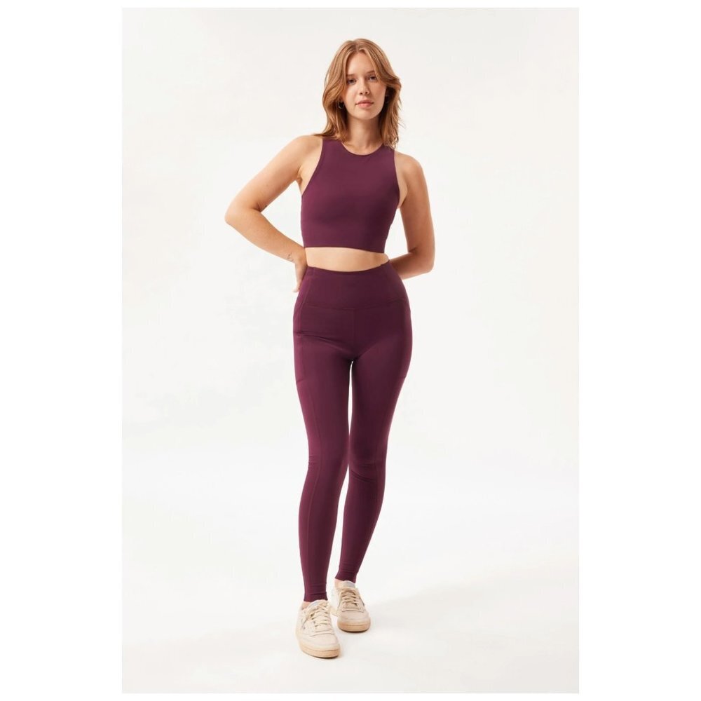 NWT Girlfriend Collective Compressive Pocket‎ Legging in Plum Size XS